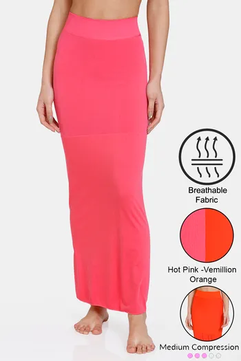 Buy Zivame All Day Flared Mermaid Reversible Saree Shapewear - Pink Orange